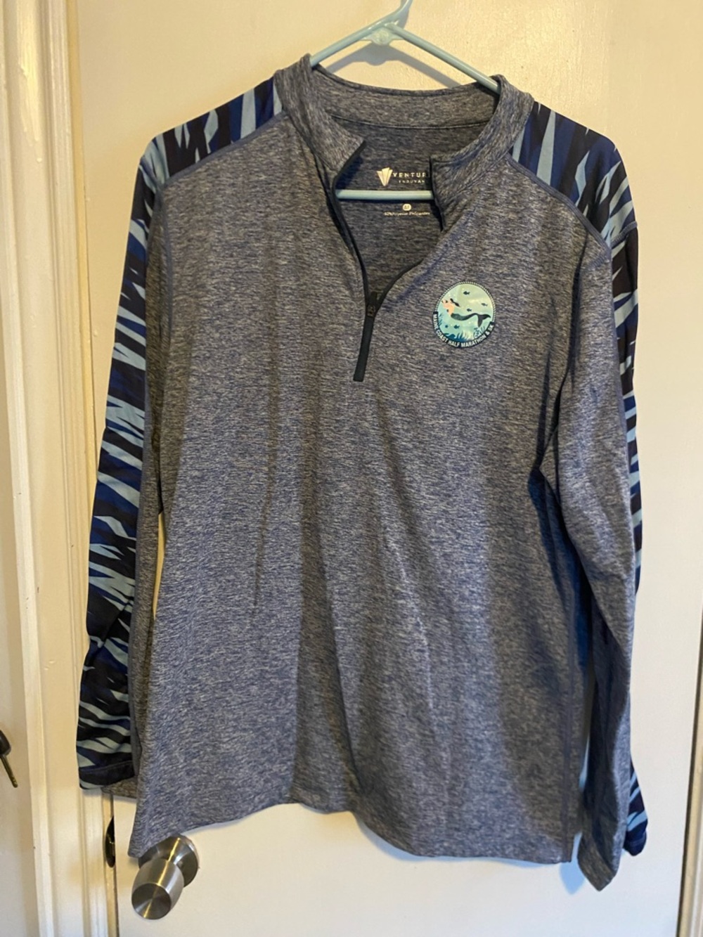 Venture Outdoors Heathered Blue Quarter-Zip Pullover